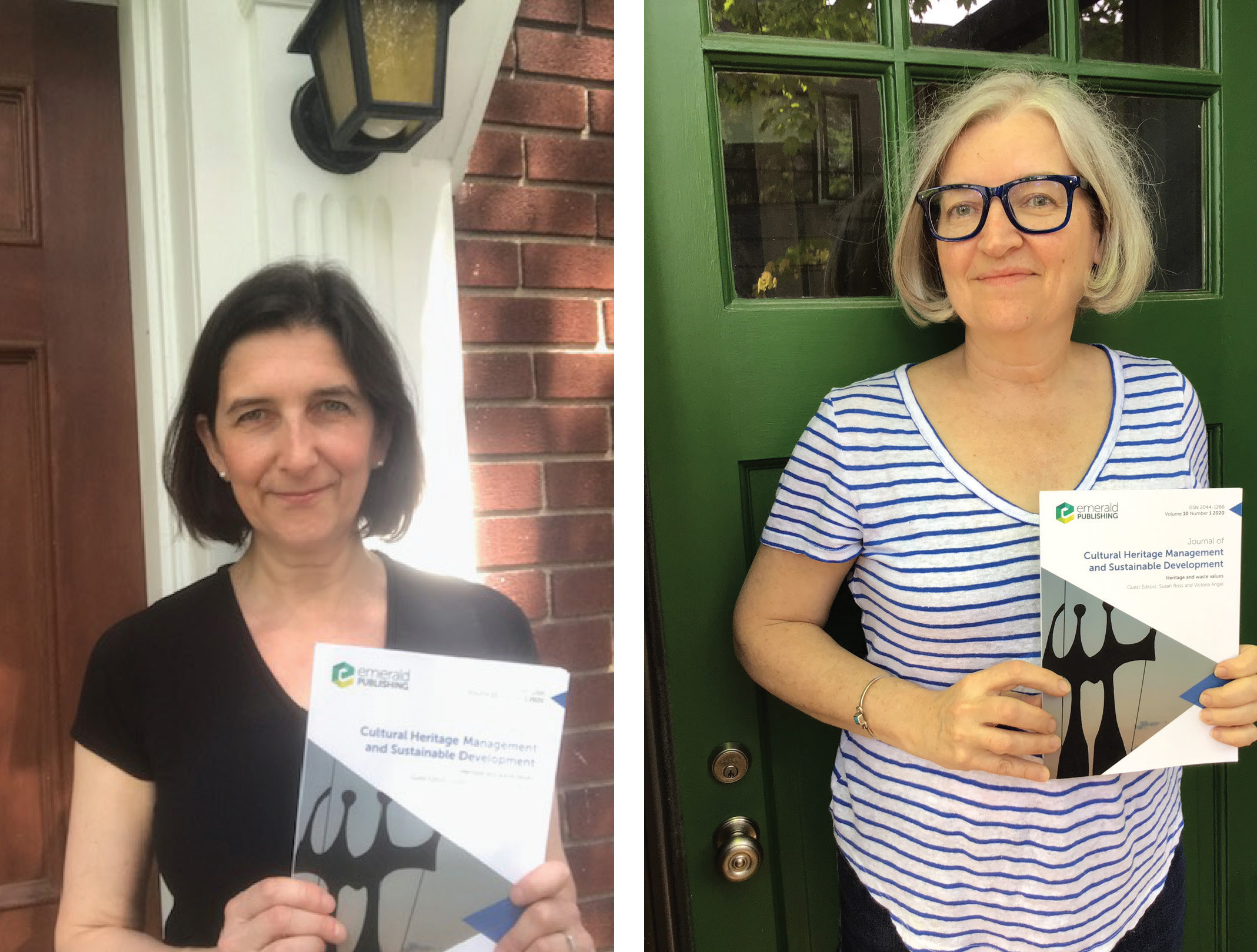 Victoria Angel and Susan Ross with the paper copy of the special issue